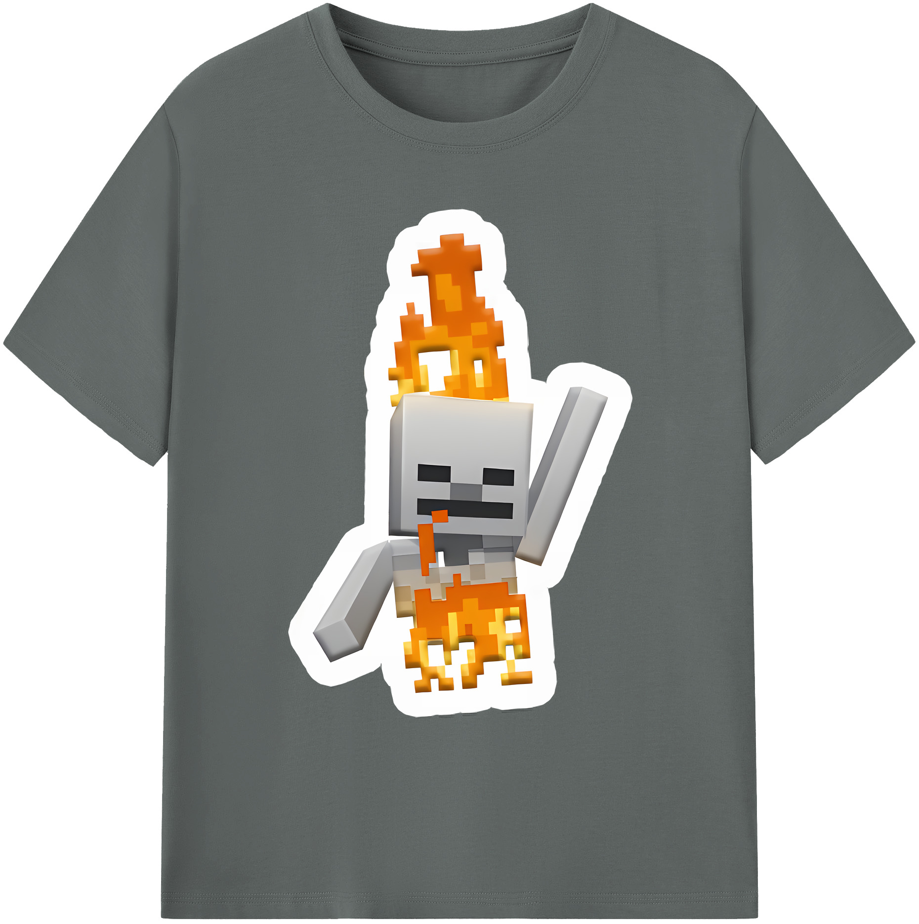 （画像用） マインクラフト ブロックの世界 Minecraft MC Block world 綿100％ メンズ半袖Tシャツ｜肌触りやわらか＆通気性